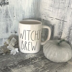 Rae Dunn WITCH’S BREW solid white mug